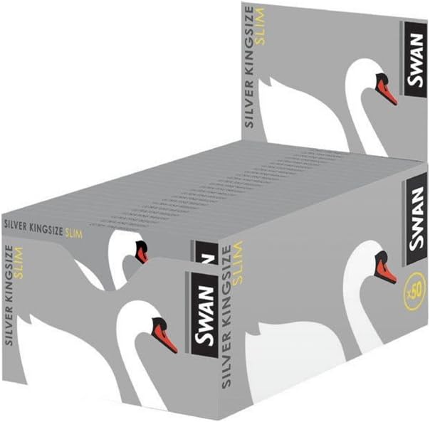 Swan King Size Slim Paper - Silver