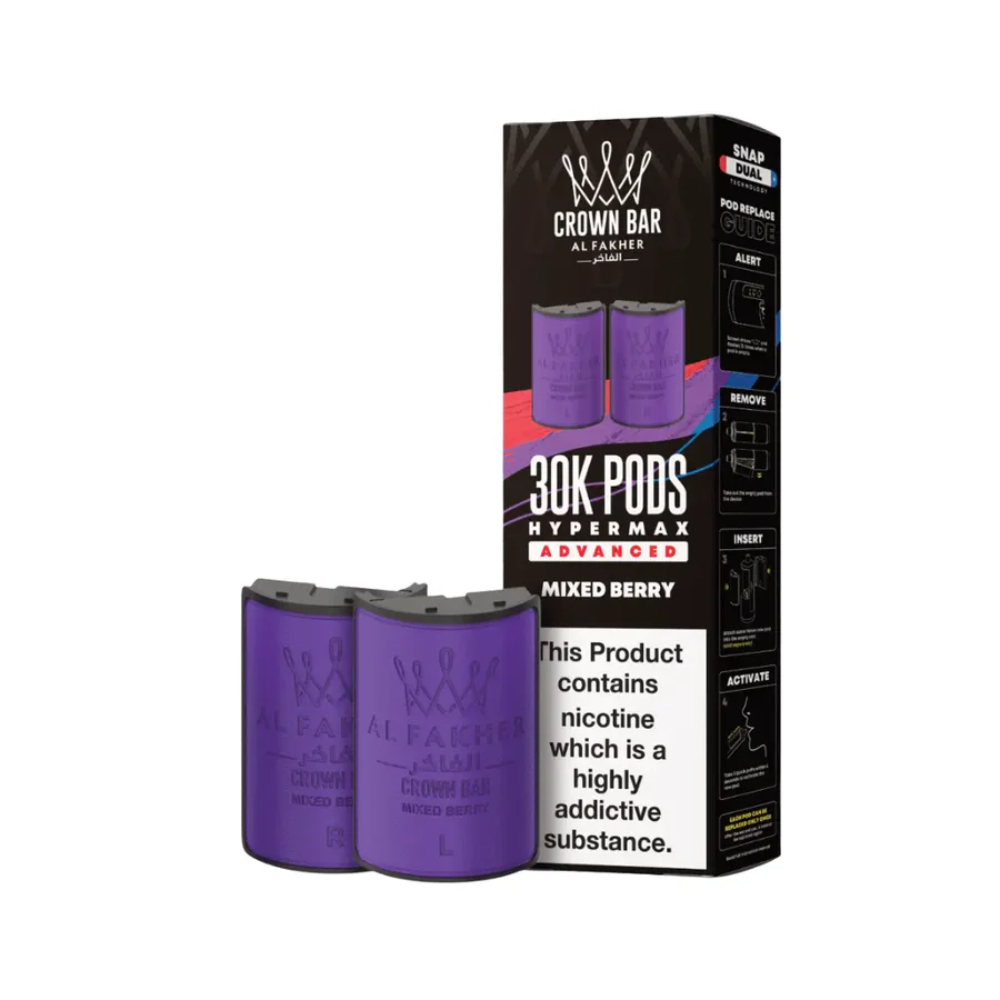 Al fakher 30k hypermax refill replacement pods Mixed berry