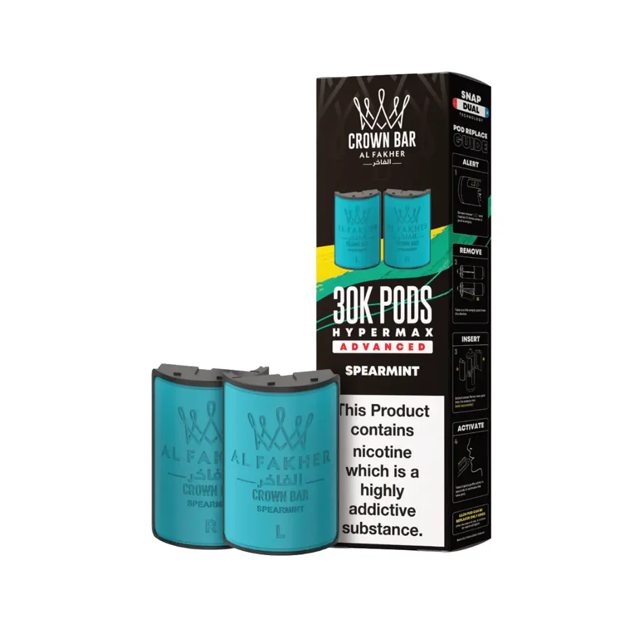 Al fakher 30k hypermax refill replacement pods Spearmint