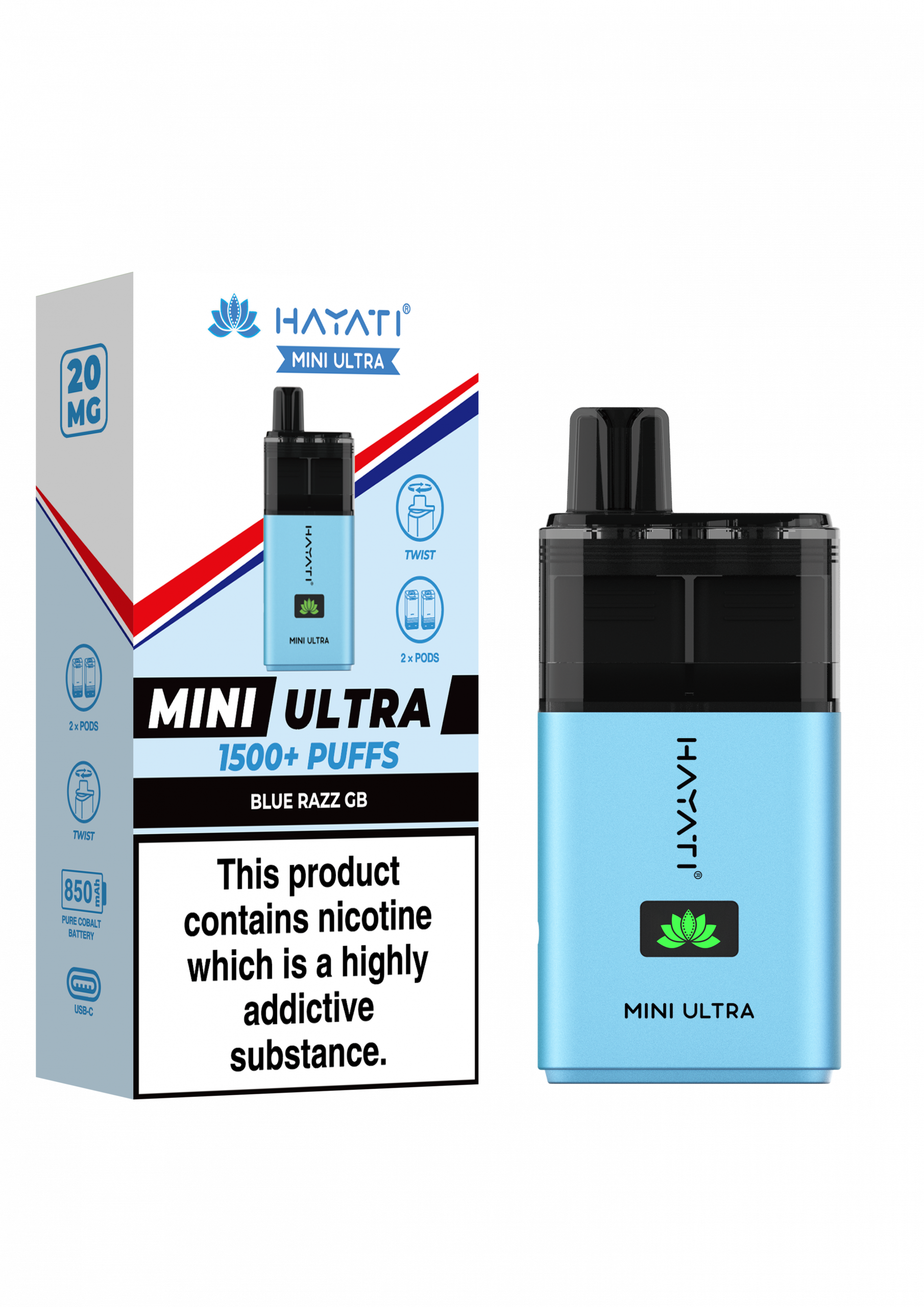 Hayati Mini Ultra Kit Blue Razz GB