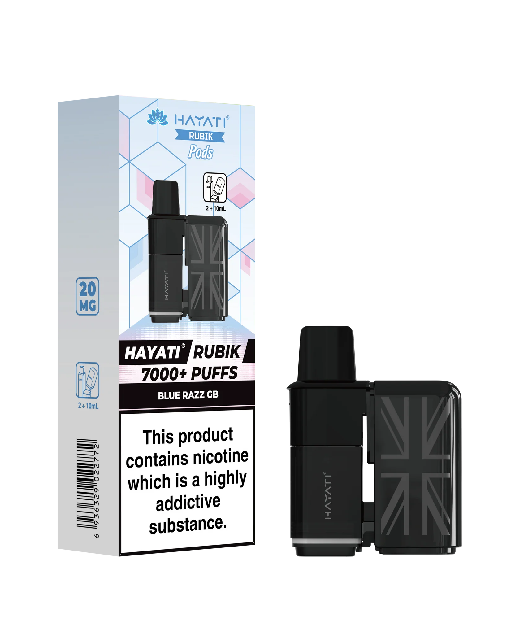 Hayati rubik 7000+ pods Blue razz gb