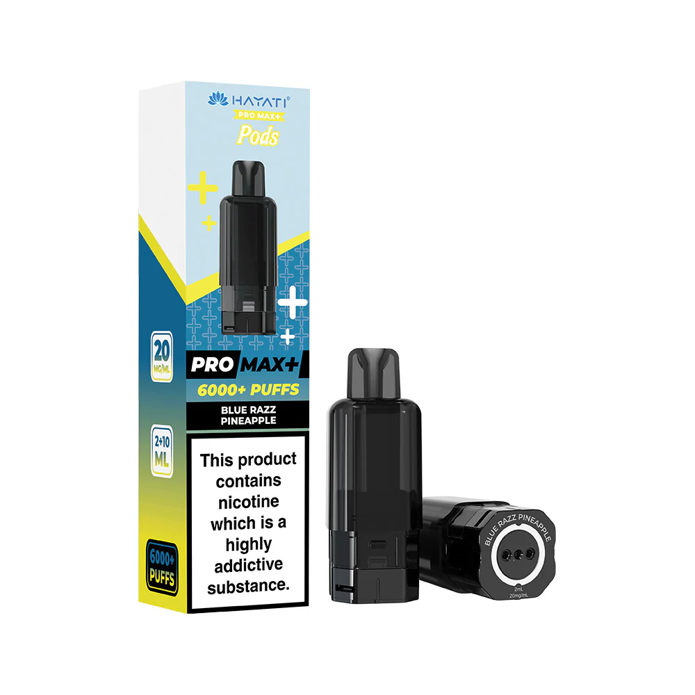 Hayati pro max+ 6000+ pods Blue razz pineapple