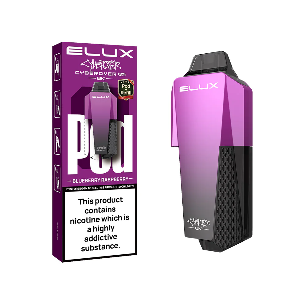 Elux cyberover 6k pods Blueberry raspberry