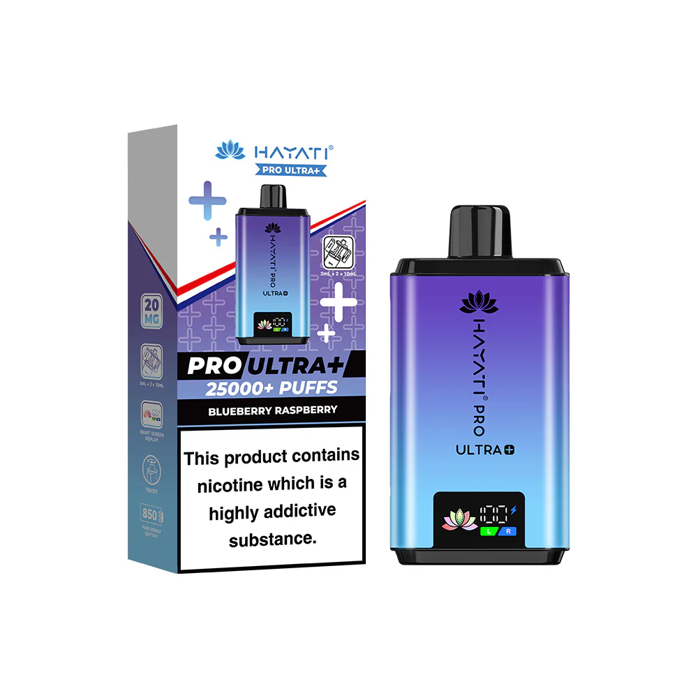 Hayati pro ultra+ 25000+ puff Blueberry raspberry