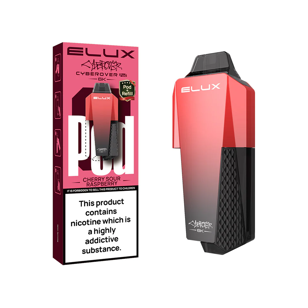 Elux cyberover 6k pods Cherry sour raspberry