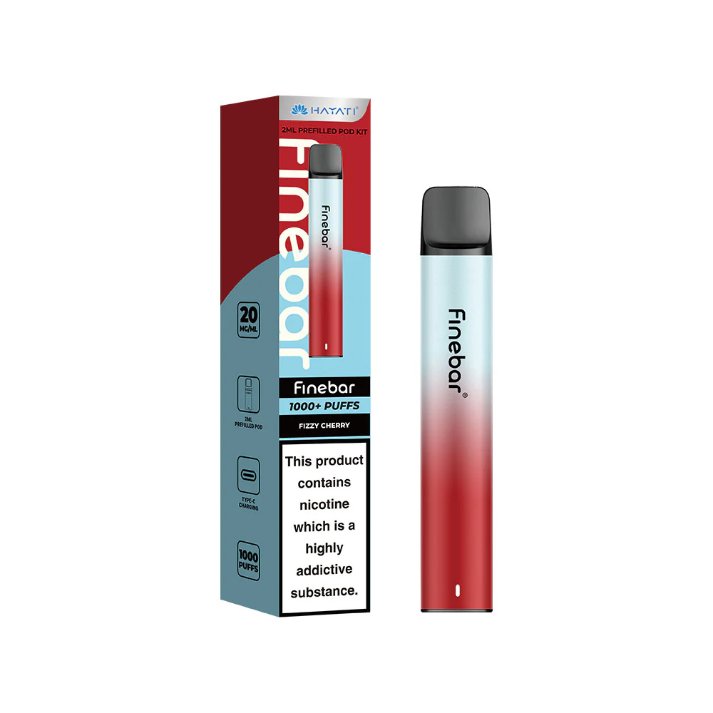 Hayati finebar kit 1000+ puff 20mg Fizzy cherry