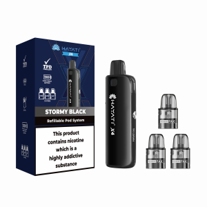 Hayati x4 refillable pod system Stormy black