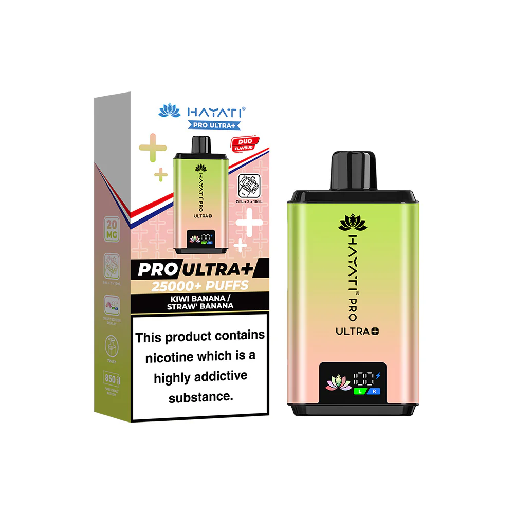 Hayati pro ultra+ 25000+ puff Kiwi banana straw' banana
