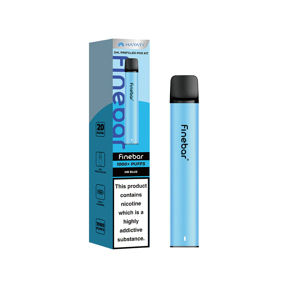 Hayati finebar kit 1000+ puff 20mg Mr blue