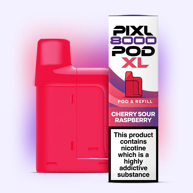 Pixl 8000 Refilled Pod Cherry Sour Raspberry