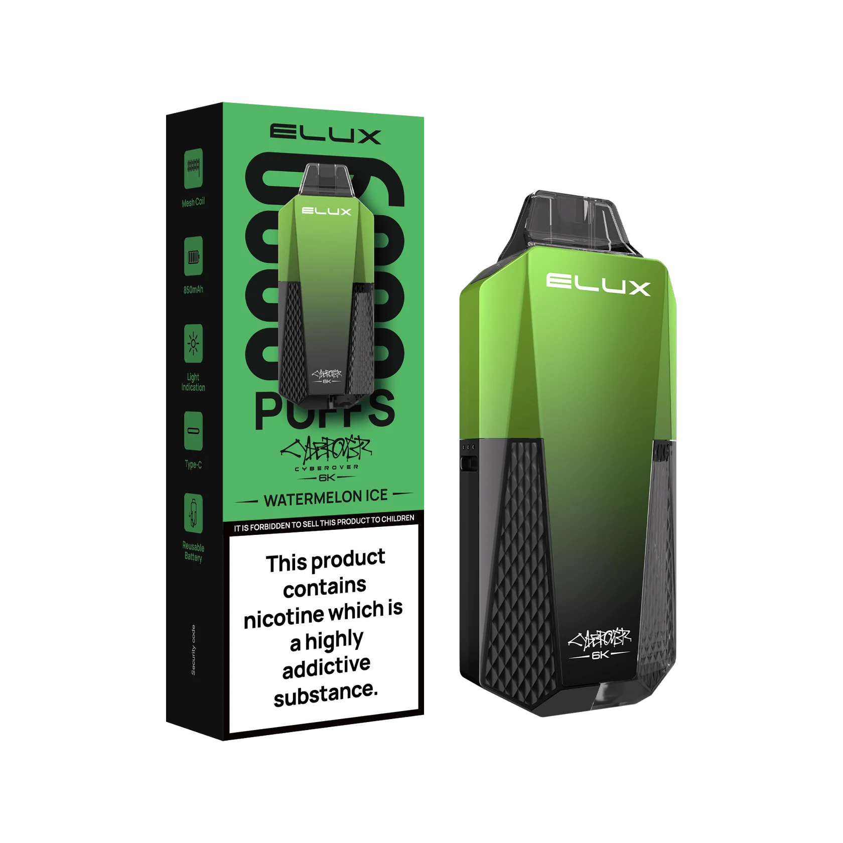 Elux cyberover 6k refill pod kit Watermelon ice