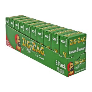 Zig-Zag Green (Ultra Thin) Rolling Papers Multi-Pack (50 Papers x 8 Booklets)