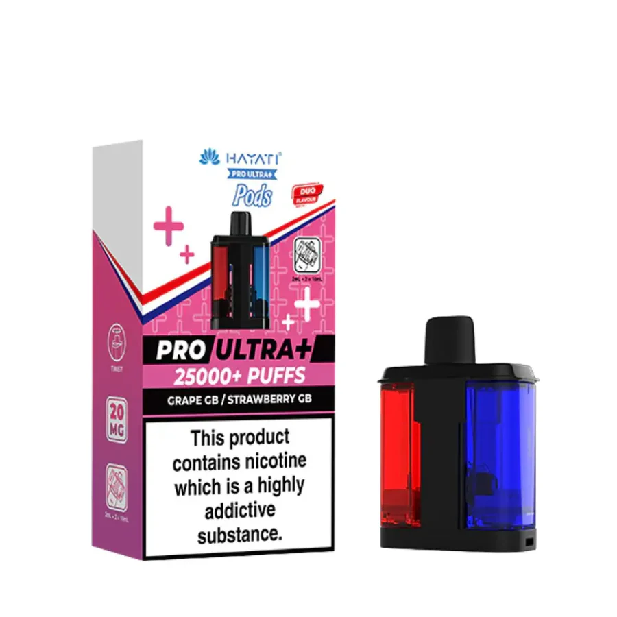 Hayati pro ultra+ 25k pods Grape gb / strawberry gb