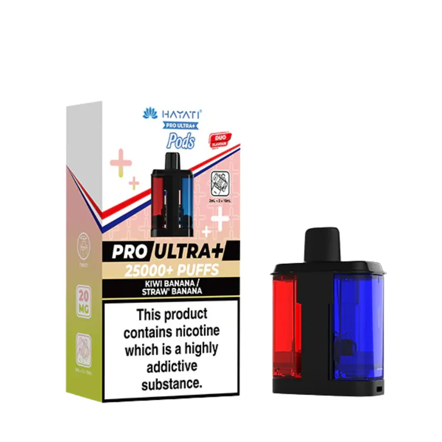 Hayati pro ultra+ 25k pods Kiwi banana / straw banana