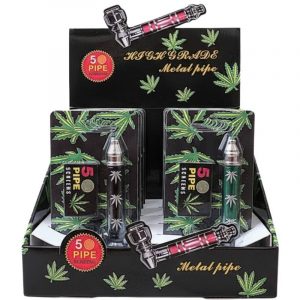 Leaf Design High Grade Metal Pipe - Assorted Colours