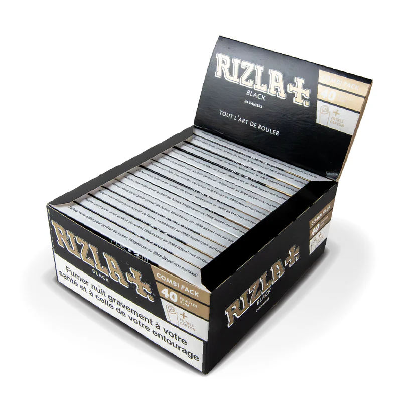 Rizla Rolling Papers & Tips: Black - King Size Slim (24 Pack)